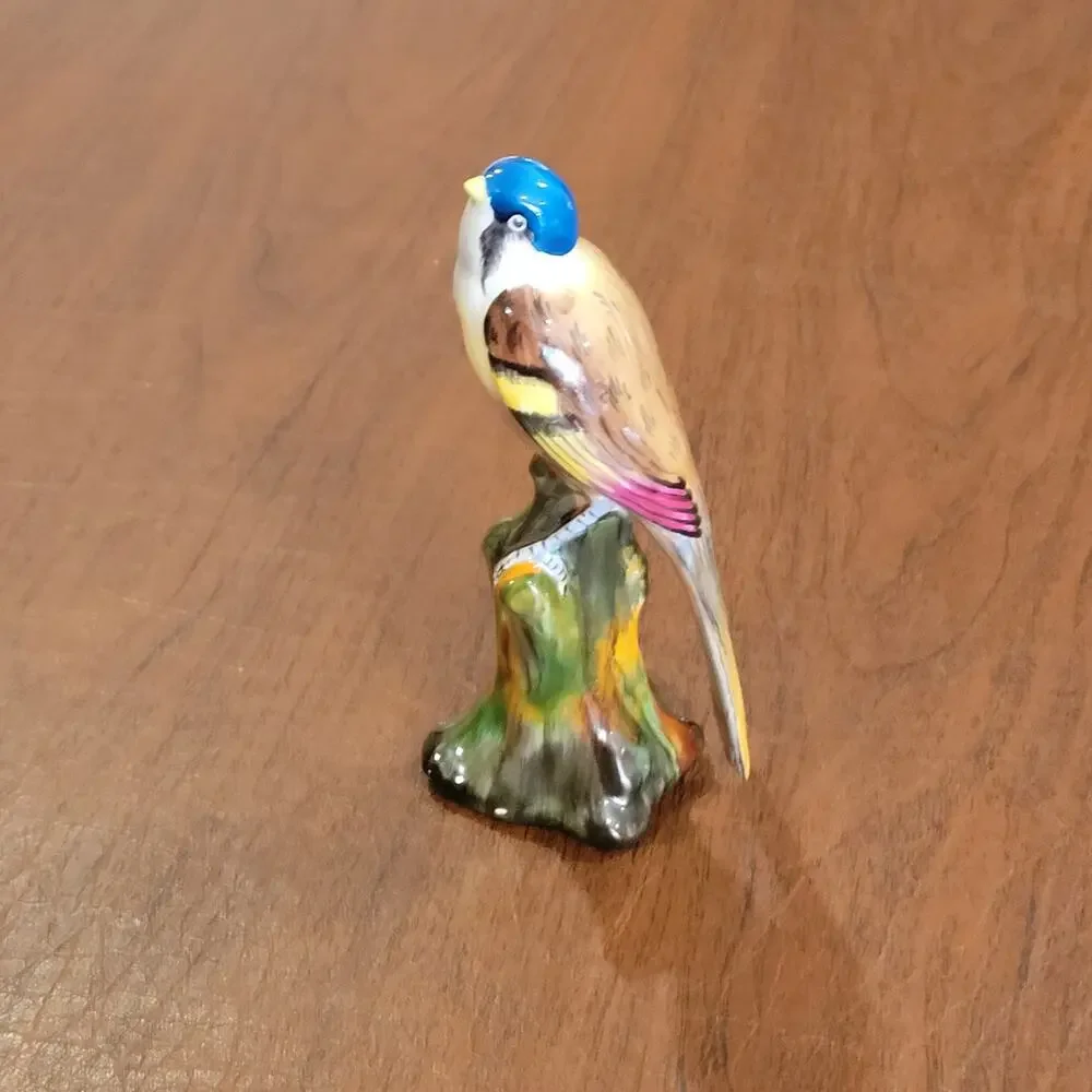 Vintage Tuscan Bearded Titmouse Bird Figurine England 5.25